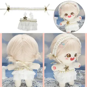  Украшение в виде жемчужной повязки на голове Весенне-летние платья Модная хлопковая кукольная одежда для плюшевых кукол Милые кукольные головные уборы для кукол EXO Idol