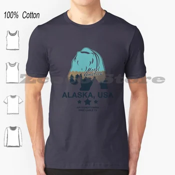  - Футболка Motel Alaska из 100% хлопка, удобная высококачественная футболка Gaimen Motel Mr. Wednesday Shadow