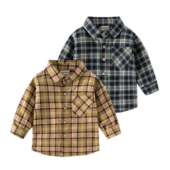  Рубашки для мальчиков из мягкой хлопчатобумажной ткани, топы для малышей, детская одежда для малышей