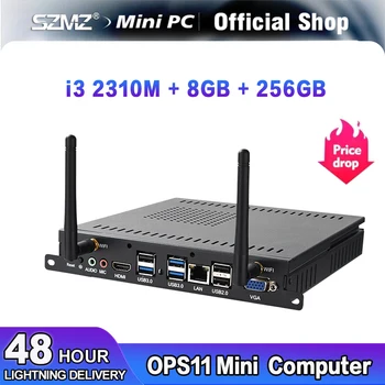  SZMZ OPS Mini PC Intel i3 2310M Поддерживает Настольный Игровой Компьютер Windows 10 Pro, Портативный Офисный ПК Для Геймеров