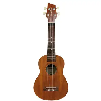  Гавайская гитара Soprano из красного дерева с футляром, клипсой-тюнером, руководством по использованию аккордов, медиаторами и бесплатными уроками музыки