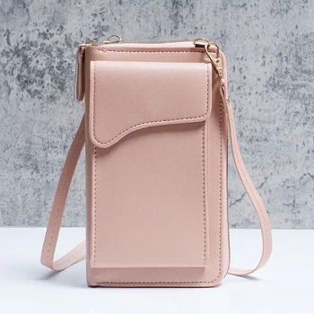  Простая новая модная корейская версия сумки через плечо, женская длинная сумочка большой емкости, однотонная