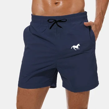  Мужские весенне-летние модные повседневные спортивные шорты с эластичной резинкой на талии, мужские прямые брюки-пятерки.