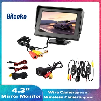  Автомобиль Bileeko стайлинг беспроводной 4,3-дюймовый TFT ЖК-экран автомобильный монитор для HD заднего вида обратный резервного копирования камера автомобиля ТВ дисплей