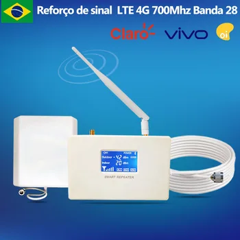  EasyBoost 700 МГц B28 LTE 4G Усилитель сигнала Работает Для Ретранслятора сотовой связи Claro, Vivo, Oi Bluetooth Подключение Управление приложением