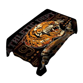  Отдел этикета: Голова ревущего тигра, золотой Змеиный череп, забавные татуировки, скатерть из полиэстеровой ткани