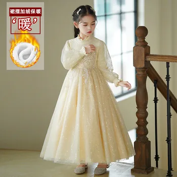  Длинное платье Josaywin для девочек, детские платья, праздничное платье принцессы для девочек, Бархатное зимнее платье для девочек, детское свадебное платье