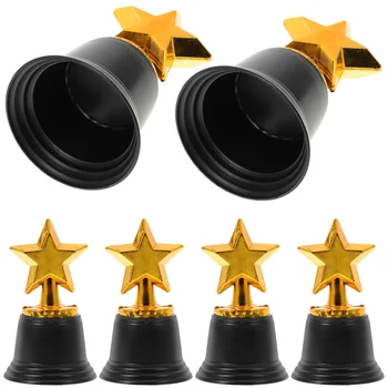  Рождественские Подарки Toyvian Набор Трофеев Mini Star Award 12 Объемных Золотых Трофеев Подарки Для детских Вечеринок Конкурсы Церемония Благодарности