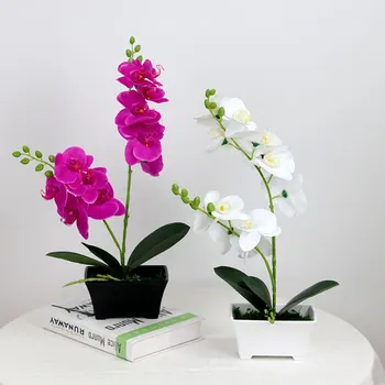  44 см Искусственная Бабочка Орхидея 3D Печатная Пленка, Орхидея Бонсай, Искусственный Цветок и Комнатное Растение Для Украшения помещений
