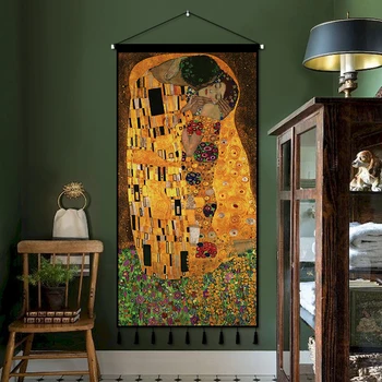  Художественный гобелен, декоративная роспись, ткани большого размера, подвесная картина, коридоры для спальни, настенная ткань для прихожей, вертикальная версия