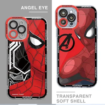  Крутой чехол для телефона Marvel SpiderMan для Redmi Note 11 8 Pro 9 9T 11S 10 Pro 11T 10T 12 Pro 11T Прозрачный Мягкий Чехол-Бампер Сзади