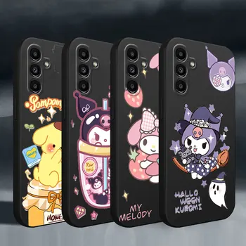  Черный Мягкий Роскошный Чехол Sanrio Hello Kitty Case для Samsung Galaxy M13 M51 M54 M33 M30s M04 M23 M11 M31 M53 M52 M32 5G M31s