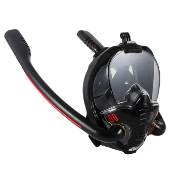  Маска для дайвинга для взрослых, двойная трубка для подводного плавания, маска для подводного плавания с защитой от запотевания, очки, автономный подводный дыхательный аппарат