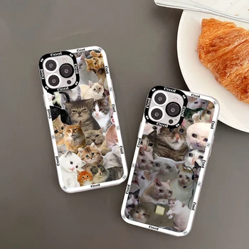  Чехол для телефона Crying Cat Memes для iPhone 11 12 13 Mini Pro Max 14 Pro Max Case shell