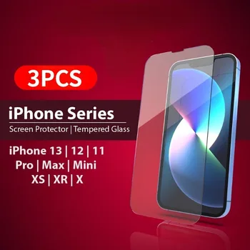 3шт Закаленное Стекло Для iPhone 11 Pro Max 12 13 Mini 14 15 Pro Защитная Пленка Для Экрана Для iPhone 7 8Plus XS Max X XR SE 20 Glass