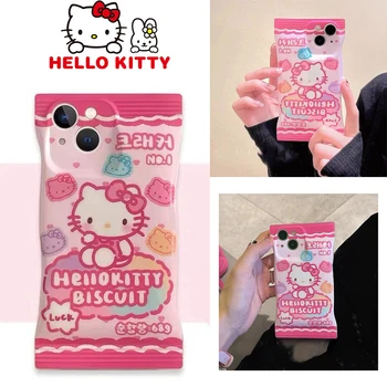  Чехлы Для телефонов Hello Kitty Kawaii Candy Pack для iPhone 14 13 12 11 Pro Max XR XS MAX 8 X 7 Y2k Girl Противоударный Мягкий Чехол Милый Новый