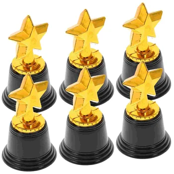  6шт Золотая награда Star Trophy Наградные призы для вечеринок, торжеств, церемоний, благодарственных подарков