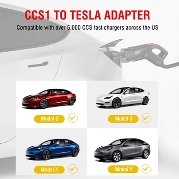  Новое Энергетическое Зарядное Устройство EV CCS1 К Разъему Tesla DC Fast Adapter 300A 500V Для Зарядки Всех Электромобилей Модели 3/S/X/Y