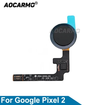  Aocarmo для Google Pixel 2, белый, черный, синий, кнопка Home, Touch ID, Гибкий кабель для отпечатков пальцев, Запасные части