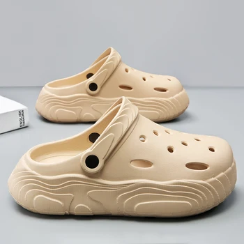  Дизайнерская обувь Мужские тапочки Роскошные Мужские сандалии Уличные Летние мужские шлепанцы Модные Мужские хлопушки на толстой подошве Eva Сабо