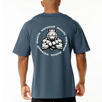  Мужская футболка для фитнеса с коротким рукавом, футболки для бега, тренажерного зала, для мышц, повседневные топы для тренировок, одежда оверсайз