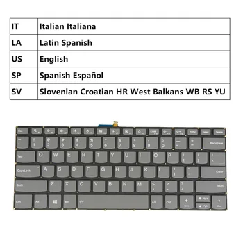  Клавиатура для Lenovo Ideapad S340-14API S340-14IWL Touch S340-14IIL S340-14IML V130-14igm США Великобритания Итальянский LA Испанский Словенский CRO