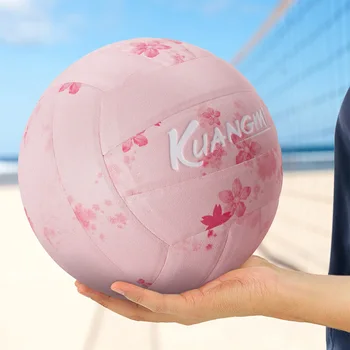 Волейбольный мяч Kuangmi Sakura Официального размера 5, Новая модель, мяч для пляжных игр, тренировочный мяч для матча, подарок на день рождения для мужчин и женщин