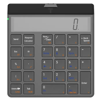  Цифровая клавиатура Sunreed 4.0 Bluetooth Клавиатура с Дисплеем и функцией Калькулятора Цифровая клавиатура 2 в 1 и калькулятор Черный