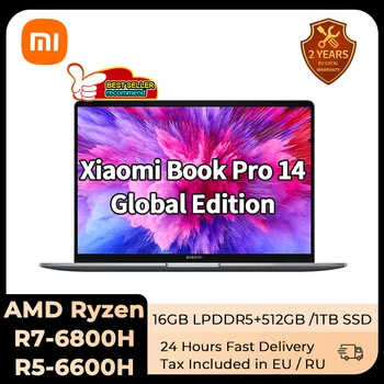  [СКЛАД В МОСКВЕ] Ноутбук Xiaomi Book Pro 14 Ryzen R5-6600H / R7-6800H 16 ГБ 512 Г / 1 Т SSD 2,8 К 90 Гц Экран ноутбука Глобальная версия ПК