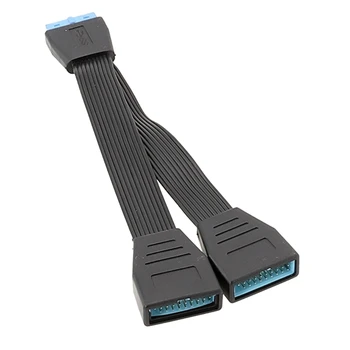  USB 19Pin/20Pin кабель-разветвитель для материнской платы Кабель расширения USB3.0 19Pin 1-2 разветвителя 15 см