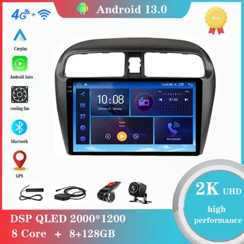  9 Дюймов Android 12,0 Для Mitsubishi Mirage Attrage 2012-2018 Мультимедийный Плеер Авто Радио GPS Carplay 4G WiFi DSP Bluetooth