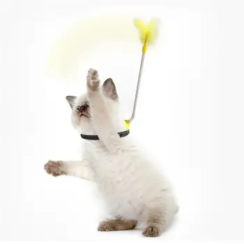  Legendog 1шт Смешные кошки палочка игрушка искусственный перо наголовные Пэт дразнилку игрушка котенок дразнилка игрушка, питомец, аксессуары зоотоваров