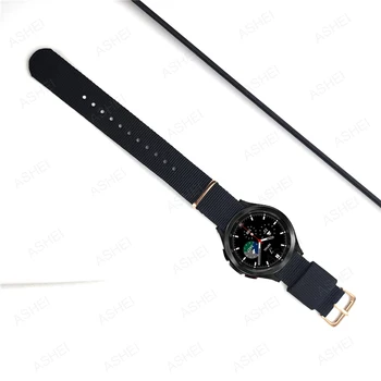  20 мм для samsung galaxy watch 4 классический ремешок 46 мм 42 мм / galaxy watch 4 44 мм 40 мм ремешок для Galaxy Watch3 41 мм мягкий нейлоновый ремешок