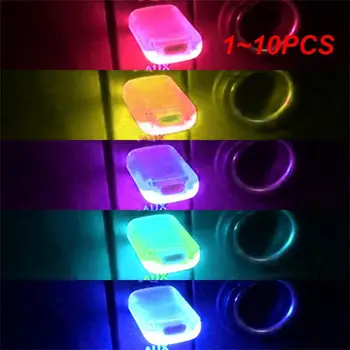  1 ~ 10ШТ Мини-USB светодиодный автомобильный фонарь, освещение атмосферы в салоне автомобиля, зарядка ПК от мобильного устройства, Красочный декоративный светильник для автомобиля