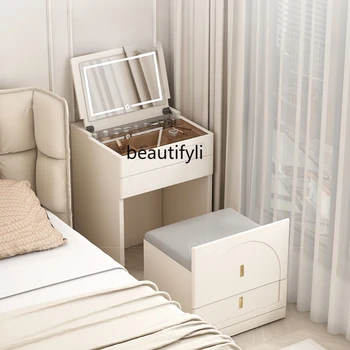  Туалетный столик, небольшой современный и минималистичный прикроватный шкафчик, столик для макияжа, встроенный мини-шкаф для хранения с откидной крышкой