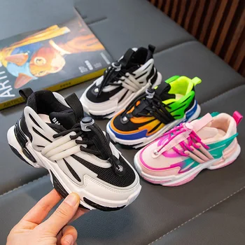  Детская спортивная обувь, красочные осенние детские кроссовки, Новая обувь для мальчиков, кроссовки для девочек, повседневная обувь на мягкой подошве