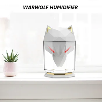  Воздушный Диффузор Электрический со Светодиодной Подсветкой Увлажнения USB Перезаряжаемый для Дома, Спальни, Увлажнитель Воздуха Wolf Humidifier
