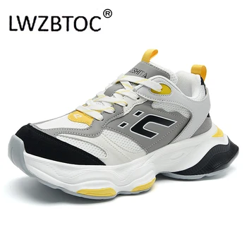  Папина обувь серии LWZBTOC 5XL Мужские неуклюжие кроссовки на толстой искусственной мягкой подошве Модные кроссовки для бега Классический Модный дизайн