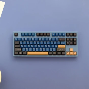  Вишневый профиль GMK Blue Samurai Keycaps Сублимационные колпачки для ключей с красителем PBT 129 Клавиш для механических клавиатур MX 61 68 87 98