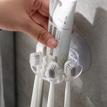  Самоклеющийся настенный дозатор зубная паста соковыжималка зубная щетка держатель для хранения бритвы держатель ванная комната полки