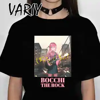  2023 Женские футболки с графическим рисунком Bocchi The Rock, топ с короткими рукавами, Японская летняя футболка, одежда с аниме для девочек