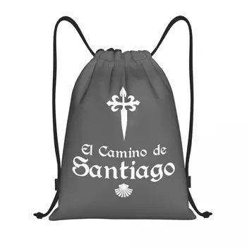  Camino De Santiago De Compostela Shell Saint Сумка На Шнурке Женская Мужская Портативная Спортивная Сумка Для Тренажерного Зала, Рюкзаки Для Хранения Покупок