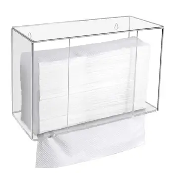  Прозрачная коробка-диспенсер для салфеток Настенный держатель для бумажных полотенец Держатель для салфеток для спальни Ванной Комнаты кухни отеля домашнего декора