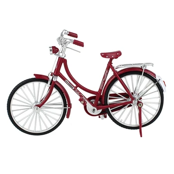  Мини-модель велосипеда из сплава 1: 10, литой под давлением металлический горный велосипед для пальцев, ретро-велосипед для взрослых, коллекционная детская игрушка