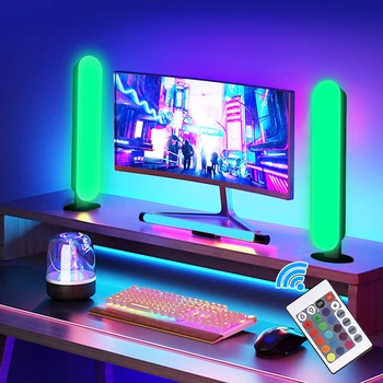  RGB LED Light Bar Music Sync Светодиодная Подсветка Телевизора для Игрового Телевизора ПК Пульт Дистанционного Управления Лампа Атмосферы Спальни Настольный Ночник
