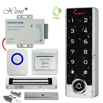  IP68 Водонепроницаемый комплект системы контроля доступа к двери RFID клавиатура Источник питания 180 кг Электрические дверные замки с магнитным ударом для дома