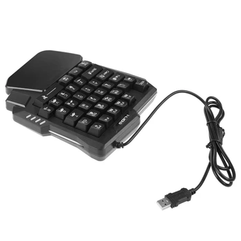  Игровая клавиатура для геймеров с одной рукой, 35-клавишные мини-клавиатуры с RGB подсветкой, стильные