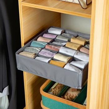  Органайзер для хранения нижнего белья, Разделенные Носки, шорты, ящики для хранения бюстгальтеров, ящик-органайзер для шкафа в общежитии, который можно стирать