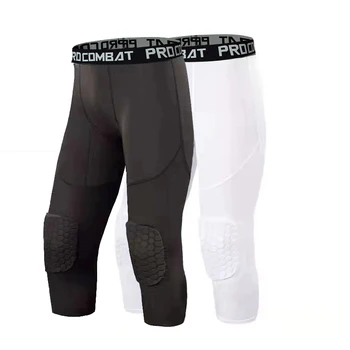  Укороченные брюки для бега в тренажерном зале с подкладкой, мужские спортивные штаны для бега трусцой, эластичные спортивные штаны для футбола, баскетбола, гонок, леггинсы для тренировок, мужские