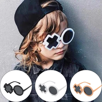  Модные Солнцезащитные очки неправильной формы, детские Брендовые Дизайнерские Круглые Солнцезащитные очки в форме буквы XO, одежда для новорожденных девочек, солнцезащитные очки UV400, уличные оттенки